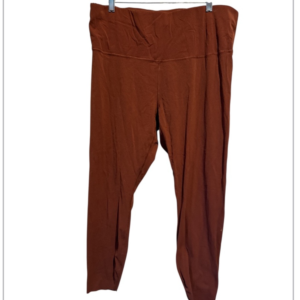 Nike yoga leggings cinnamon brown 2x pull on stretch athletic